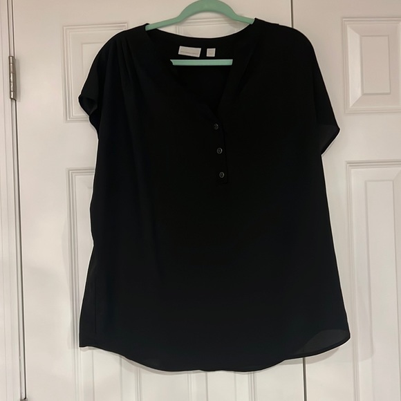 New York & Company Tops - Black New York & Company Chiffon Blouse